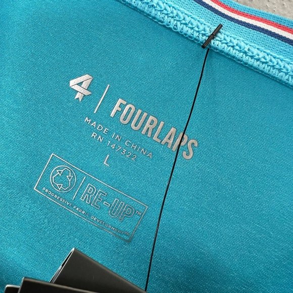 Four Laps FourLaps Curve Tank size L River Blue Loose Flowy Athletic NWT - Picture 6 of 6